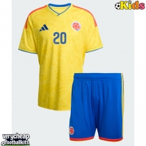 Colombia Juan Fernando Quintero #20 Replica Home Minikit World Cup 2026 Short Sleeve (+ pants)